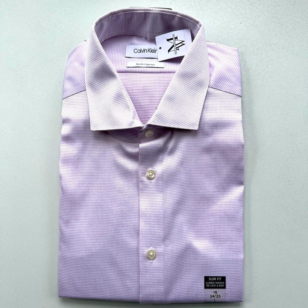 CALVIN KLEIN | White-ish Pink w/Red accents | Size: (L 16 34/35)